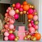 Pink Orange Gold Balloon Garland Double Stuffed Hot Pink Orange Gold Tropical Balloon Arch Kit Dark Magenta Latex Balloons for Birthday Baby Shower Wedding Summer Flamingo Hawaii Party Decorations